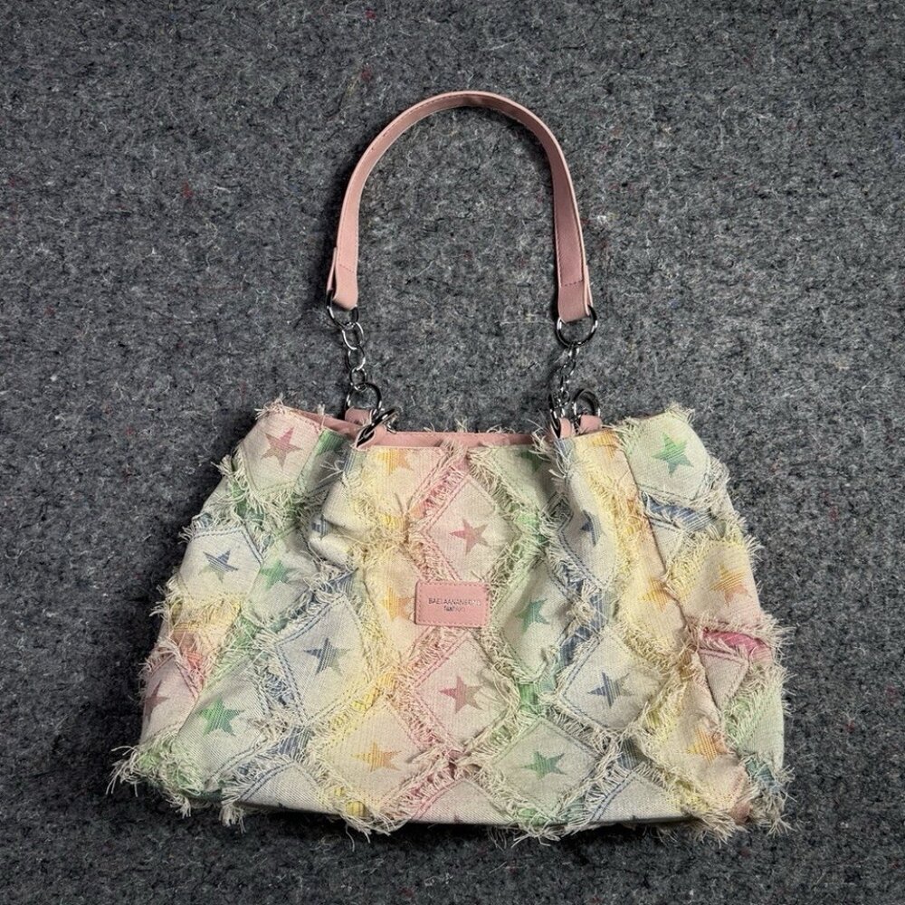 Y2K 00’ star pattern , streetwear nyc bag